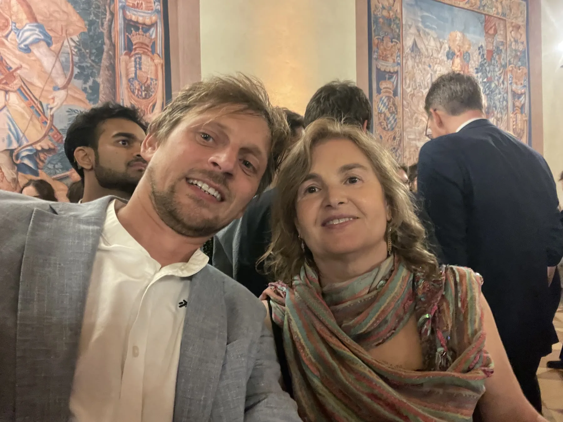 Prof. Daniela Rus (MIT CSAIL) und Franz Hofmann beim Empfang im Herkulessaal der Münchner Residenz, 23. Juli 2026